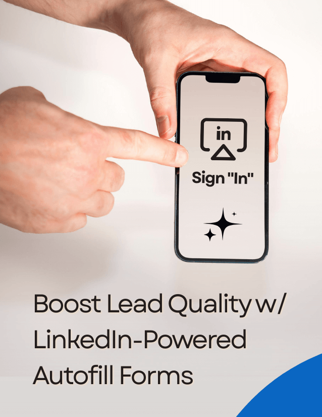 LinkedIn sign-in button with the tagline "Effortless LinkedIn Lead Capture for WordPress".